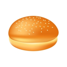 Вектор Реалистичная булочка или хлеб с кунжутом для гамбургера иллюстрация еды для магазинов и рынков